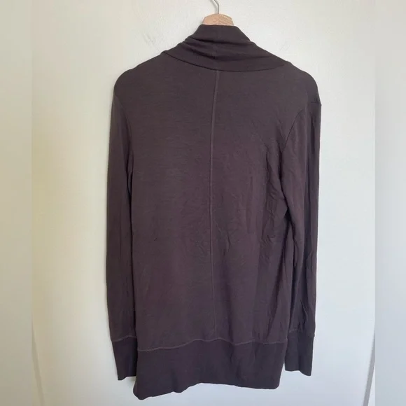 Athleta NWOT Paranayama Restore Wrap Knit Cardigan Brown - Picture 8 of 8